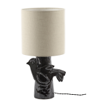 Lampe � poser colombe en gr�s vitr� noir 52cm paloma - serax