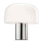 Lampe design en aluminium chrom� et verre opalin triplex bellhop glass t - flos