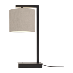 Lampe � poser fer / noir boston h. 44cm / ambris 18x15cm l. lin - it's about romi