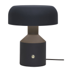 Lampe � poser iron porto h. 30x25cm / abat - jour rond dia. 25x9cm noir - it's about romi