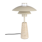 Lampe en m�tal beige et travertin cole - zuiver