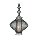 Lampe en m�tal noir 21x57cm opium - forestier