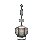 Lampe en m�tal noir 24x66cm imp�ratrice - forestier