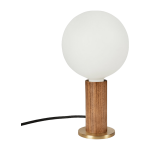 Lampe � poser en noyer et ampoule sphere iv knuckle - tala