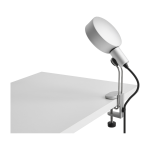Lampe pince en m�tal acier anodis� poli 11x14x29, 5cm cupola - hay