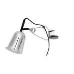 Lampe avec pince en m�tal argent� et blanc 9 x 30 x 14 cm studio - faro barcelona