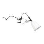 Lampe avec pince en m�tal blanc 9 x 30 x 14 cm studio - faro barcelona