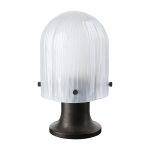 Lampe portable base laiton antique et abat - jour blanc seine - gubi