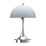 Lampe portable bleu - gris et chrome panthella 160 portable v3 - louis poulsen