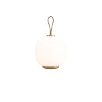 Lampe portable en laiton et verre souffl� rose p�le brillant vl 45 radiohus - louis poulsen