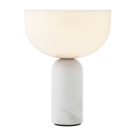 Lampe portable en marbre blanc 24 cm kizu - new works