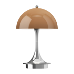 Lampe portable marron et chrome panthella 160 portable v3 - louis poulsen