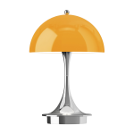 Lampe portable orange et chrome panthella 160 portable v3 - louis poulsen