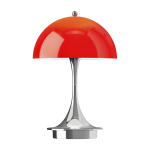 Lampe portable rouge et chrome panthella 160 portable v3 - louis poulsen