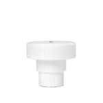 Lampe portable en verre souffl� blanc et acier chrom� 19 x 16, 5 cm ripple - ferm living