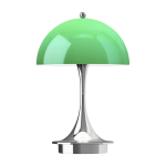 Lampe portable vert et chrome panthella 160 portable v3 - louis poulsen