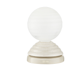 Lampe r�veil en verre blanc mat et c�ramique blanc galet wake - tala