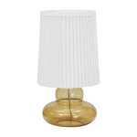 Lampe ronde � poser en verre jaune avec abat - jour 55 cm ribe - house doctor