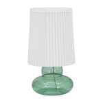 Lampe � poser ronde en verre vert avec abat - jour 55 cm ribe - house doctor