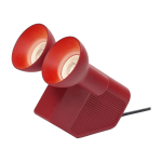 Lampe � poser rouge 21 cm olo - moustache
