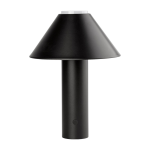 Lampe sans fil en aluminium noir 17, 5x24cm fuji - faro barcelona