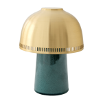 Lampe sans fil bleue et dor�e raku sh8 - &tradition
