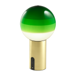 Lampe sans fil verte pied laiton dipping light - marset