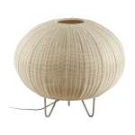 Lampe de sol d'ext�rieur en acier inoxydable et abat - jour blanc ivoire 61cm garota p / 01 - bover