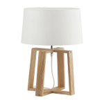 Lampe de table en bois blanc 44 x 32 cm bliss - faro barcelona