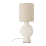 Lampe de table en c�ramique et lin cr�me - bloomingville