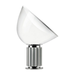 Lampe de table design en plastique et m�tal argent� taccia - flos