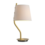 Lampe de table en laiton satin� 45x20cm couture - cvl luminaires