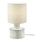 Lampe de table en lin blanc et c�ramique blanc catherine - serax