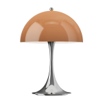 Lampe de table marron opale et chrome panthella 250 v3 - louis poulsen