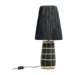Lampe de table naxos - noir naturel bazar bizar
