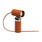Lampe de table orientable en polycarbonate tomate 10, 4x20, 3cm bilboquet - flos