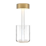 Lampe de table portable en aluminium dor� et vase en verre 12x34, 8cm ai collaboration - maytoni
