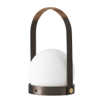 Lampe de table portable en verre et aluminium bronze 13, 5x24, 5cm carrie - audo