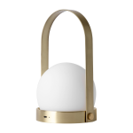 Lampe de table portable en verre et laiton 13, 5x24, 5cm carrie - audo