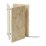 Lampe de table en travertin et aluminium oeste - ferm living