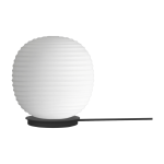 Lampe de table en verre opal blanc et base noir 20cm lantern - new works