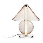Lampe de table en verre transparent ambr� fragile - marset