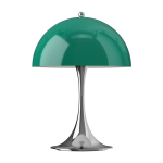 Lampe de table vert opale et chrome panthella 250 v3 - louis poulsen