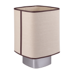 Lampe en tissu beige et m�tal 41cm dolce - market set