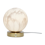Lampe � poser verre / fer carrara globe dia. 16x18cm marbre blanc print / or - it's about romi