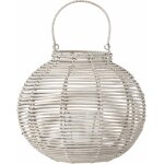 Lanterne malua avec verre en rotin blanc bloomingville