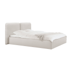 Lit coffre en tissu beige 140x200cm melu - noo. ma