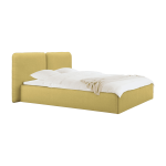 Lit coffre en tissu jaune 140x200cm melu - noo. ma