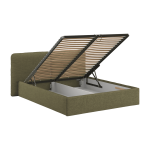 Lit coffre en tissu vert 140x200cm melu - noo. ma
