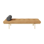 Lit de jour en pin clair et velours c�tel� marron fudge next daybed - karup design